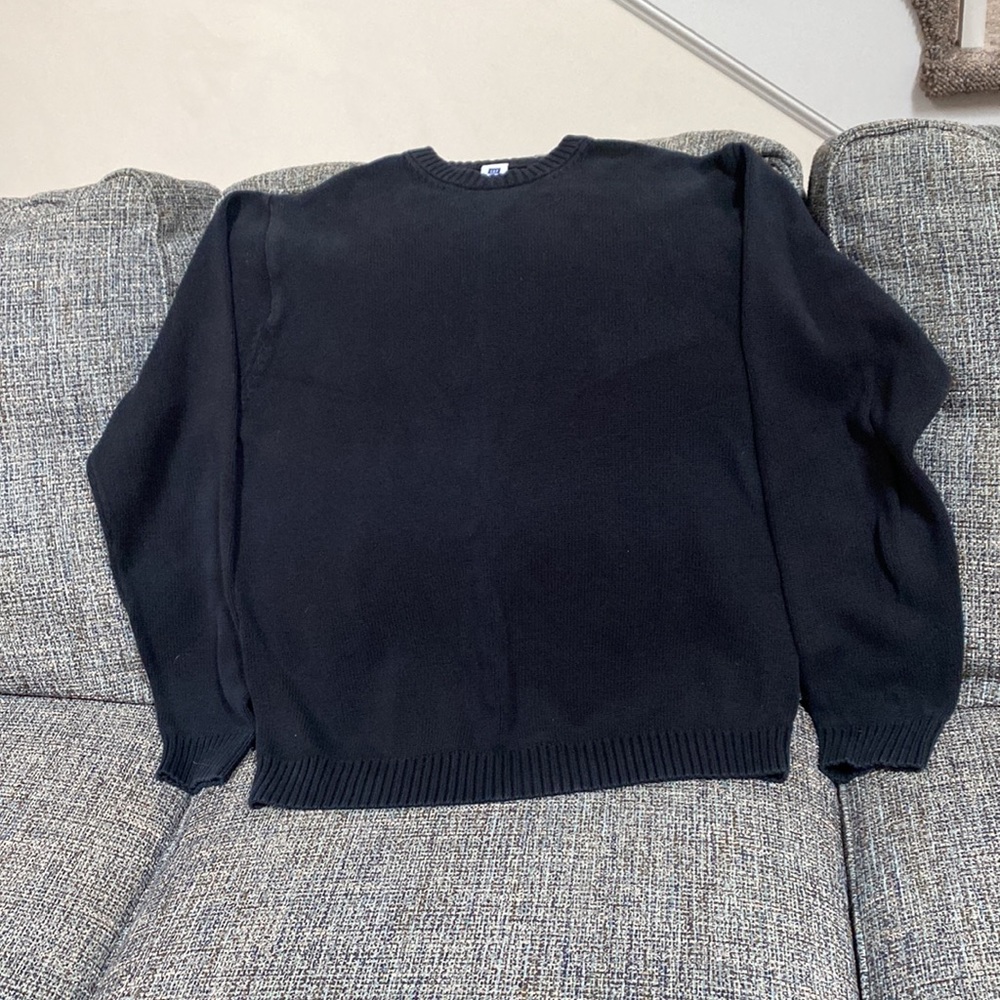 Gap Black Long Sleeve Cotton Sweater, Size L